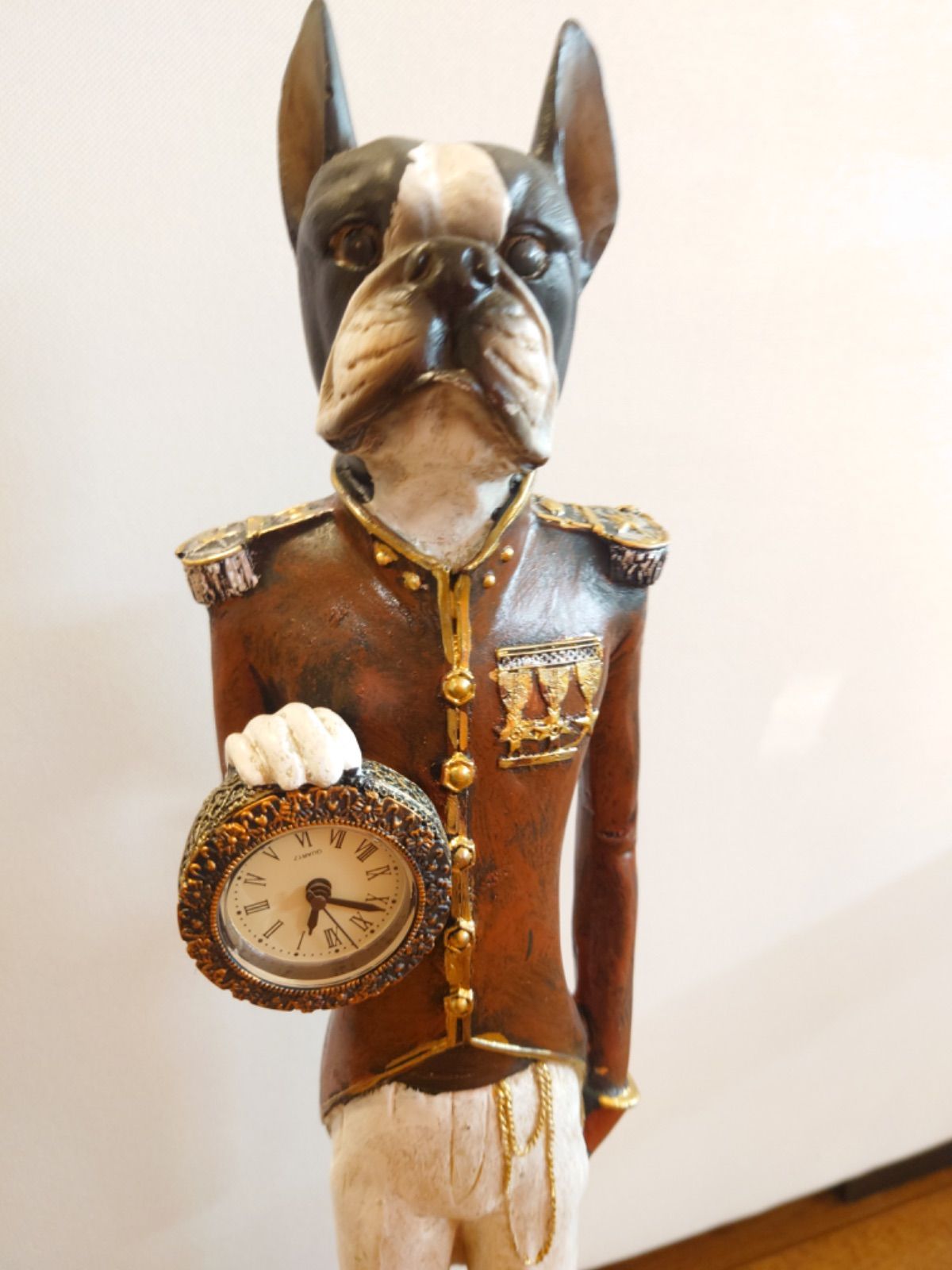 ボストンテリア 置物 犬 ヴィンテージ 陶器 イヌ オブジェ インテリア