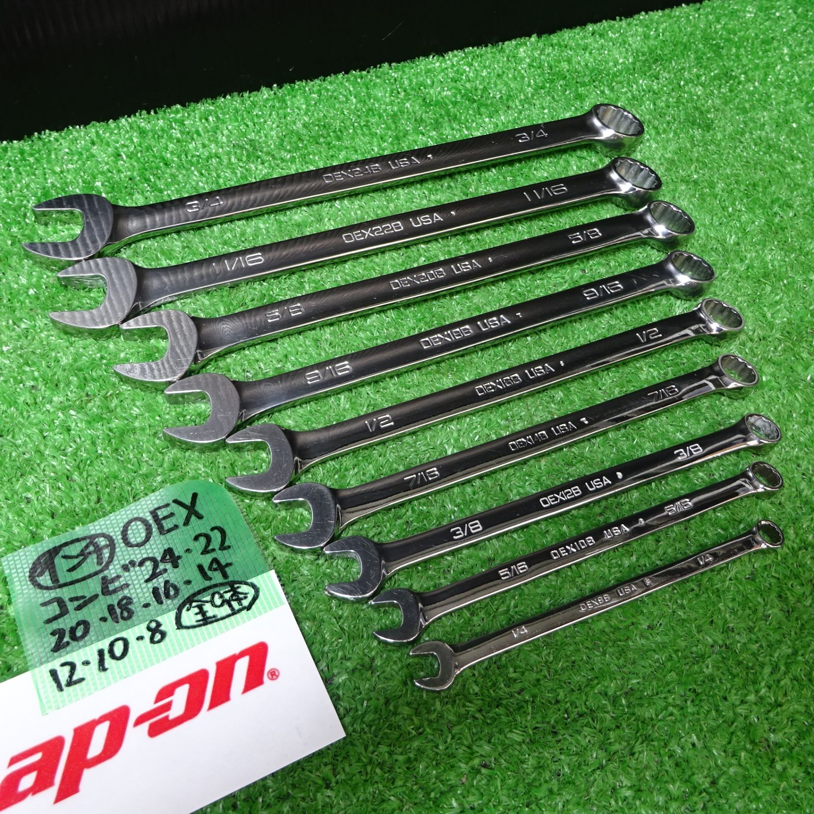 スナップオン/Snap-on インチサイズ コンビネーションレンチ 9本セット OEXシリーズ OEX8B～OEX24B【岩槻店】 - メルカリ