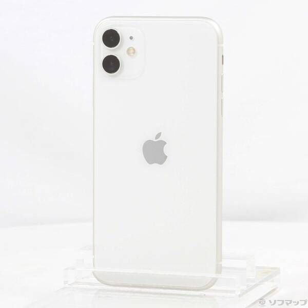 中古品〕 iPhone11 64GB ホワイト MWLU2J／A SIMフリー【344】 64GB