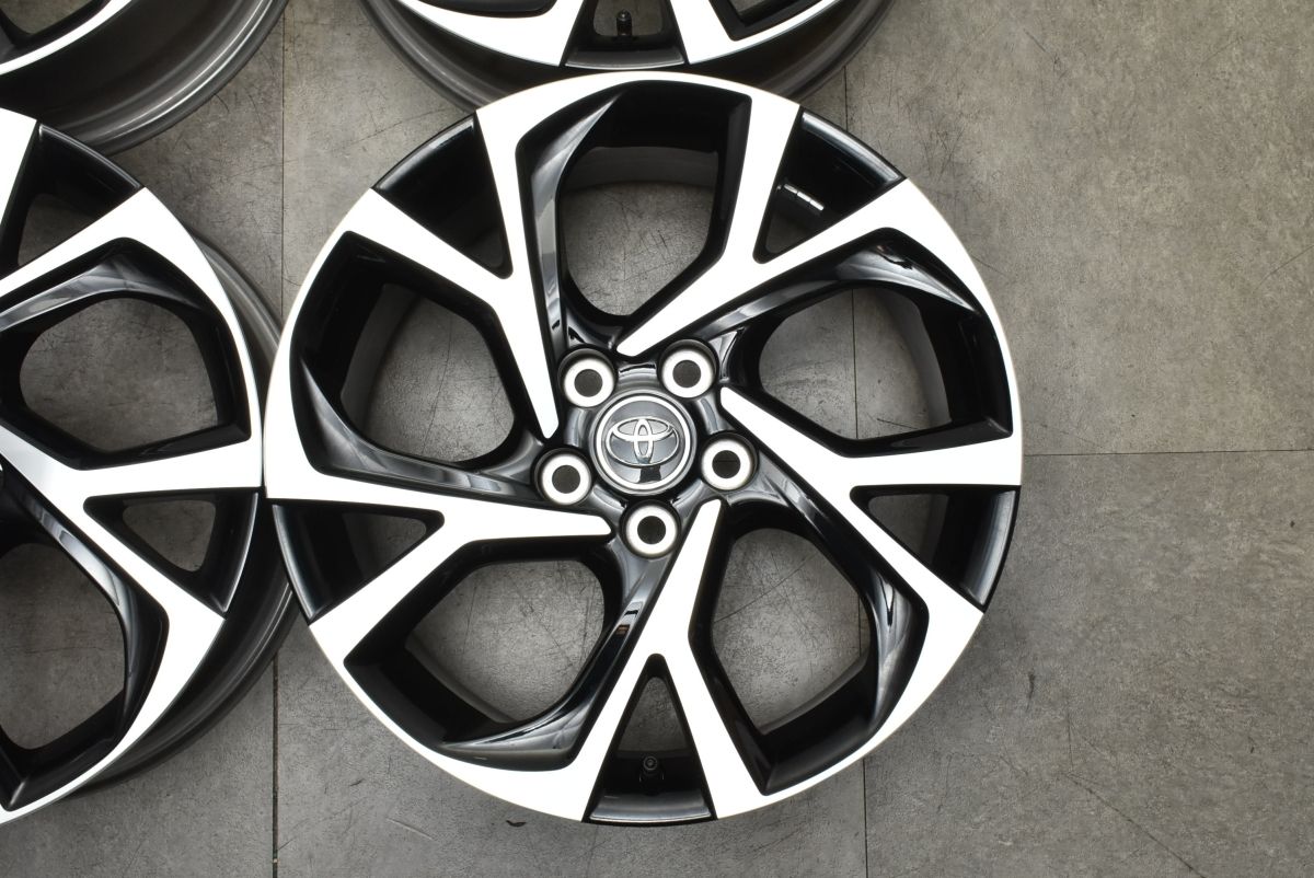 エスティマ純正 18インチ！ハイグロス！ 114.3 7J ノア　ヴォクシー 美品】トヨタ C-HR 純正 18in 7J +50 PCD114.3 4本セット