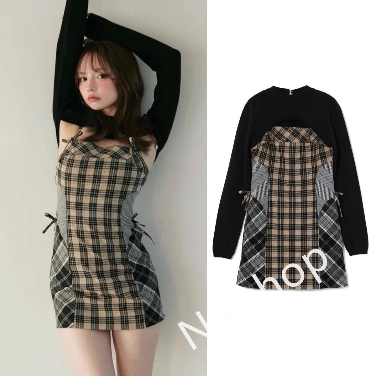 andmary Khy check set アンドマリー ANDMARY】Khy check set