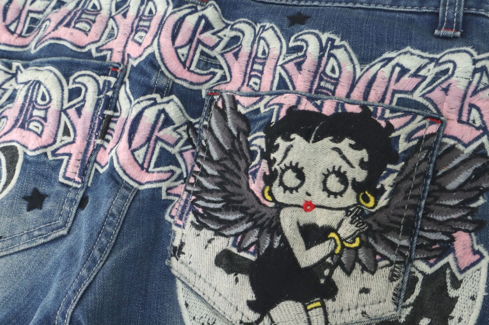 美品✨REDPEPPER ベティちゃん コラボ 26. デニム ジーンズ y2K RED