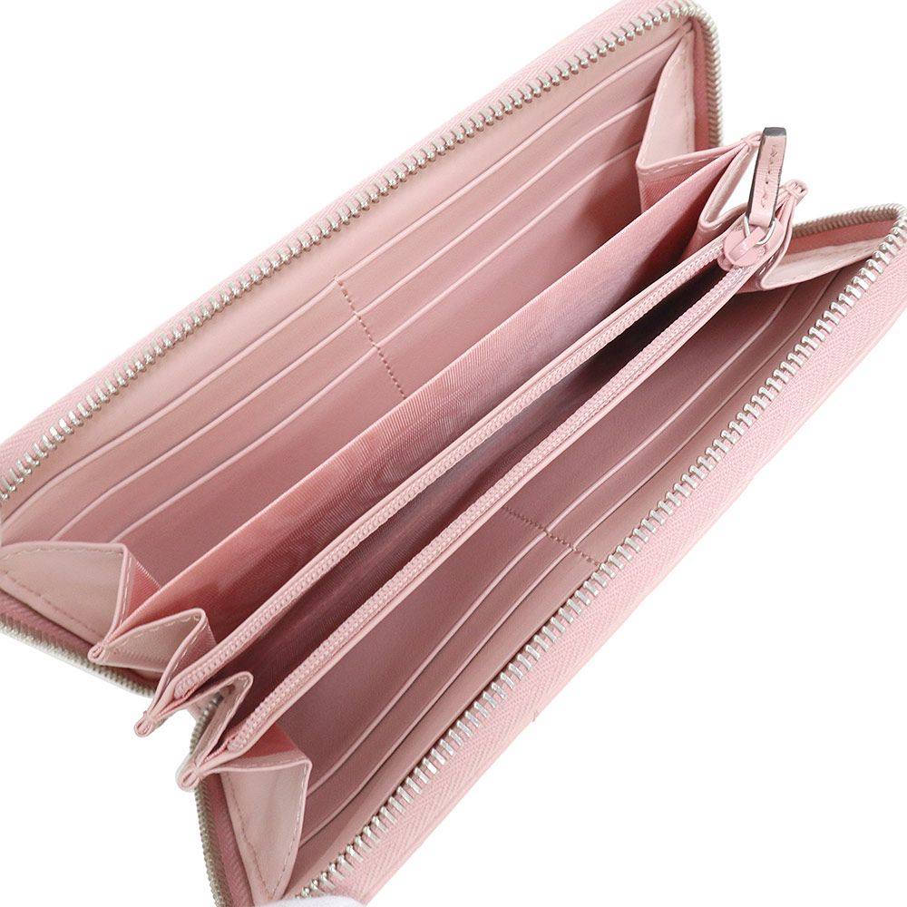 （新品・未使用品）グッチ GUCCI GGマーモント シェブロン ジップアラウンド ウォレット ラウンドファスナー 長財布 キルティングレザー ライトピンク シルバー金具 443123 箱付 グッチ GGマーモント シェブロン ジップアラウンド ウォレット