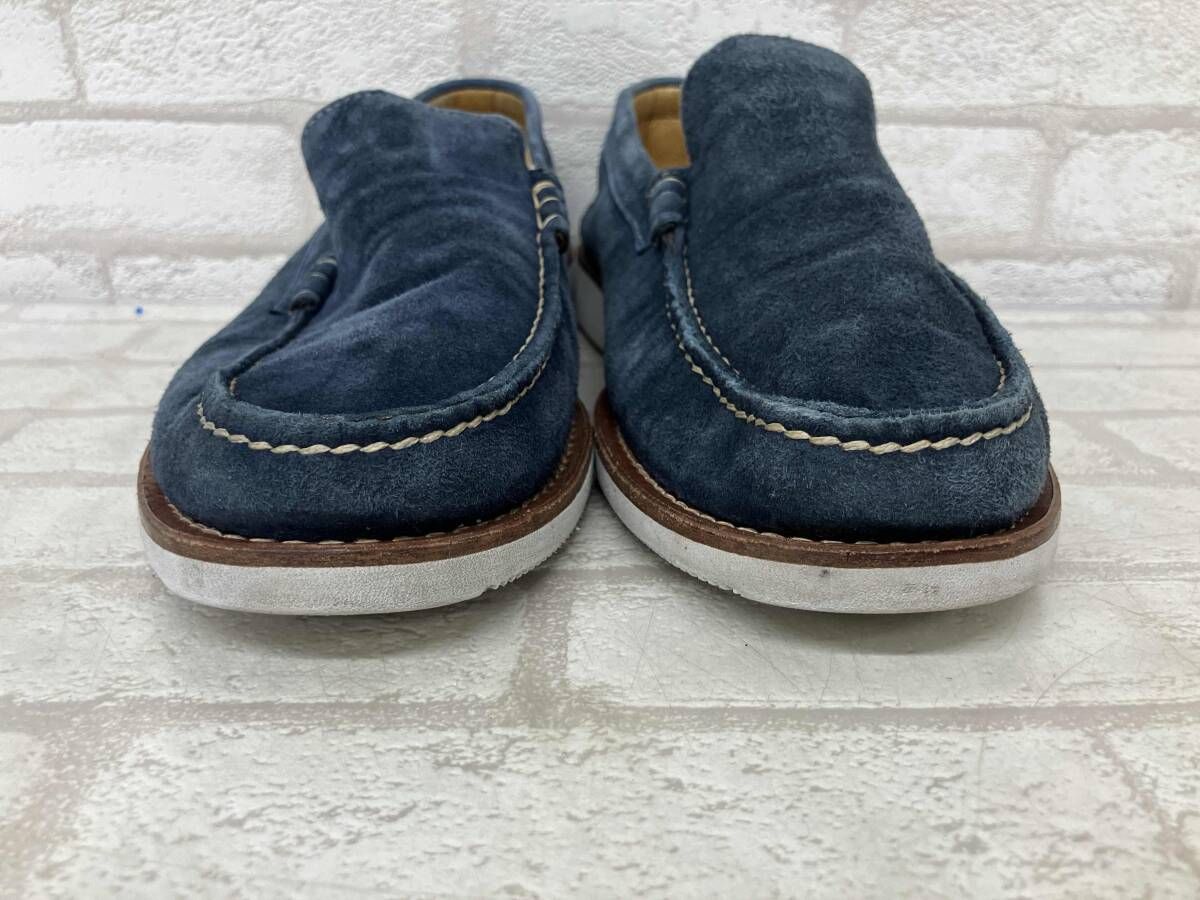1115 パラーブーツ ケンブリッジ スリッポン ブルー スエード サイズ7 2 1 スペイン製 メンズ
