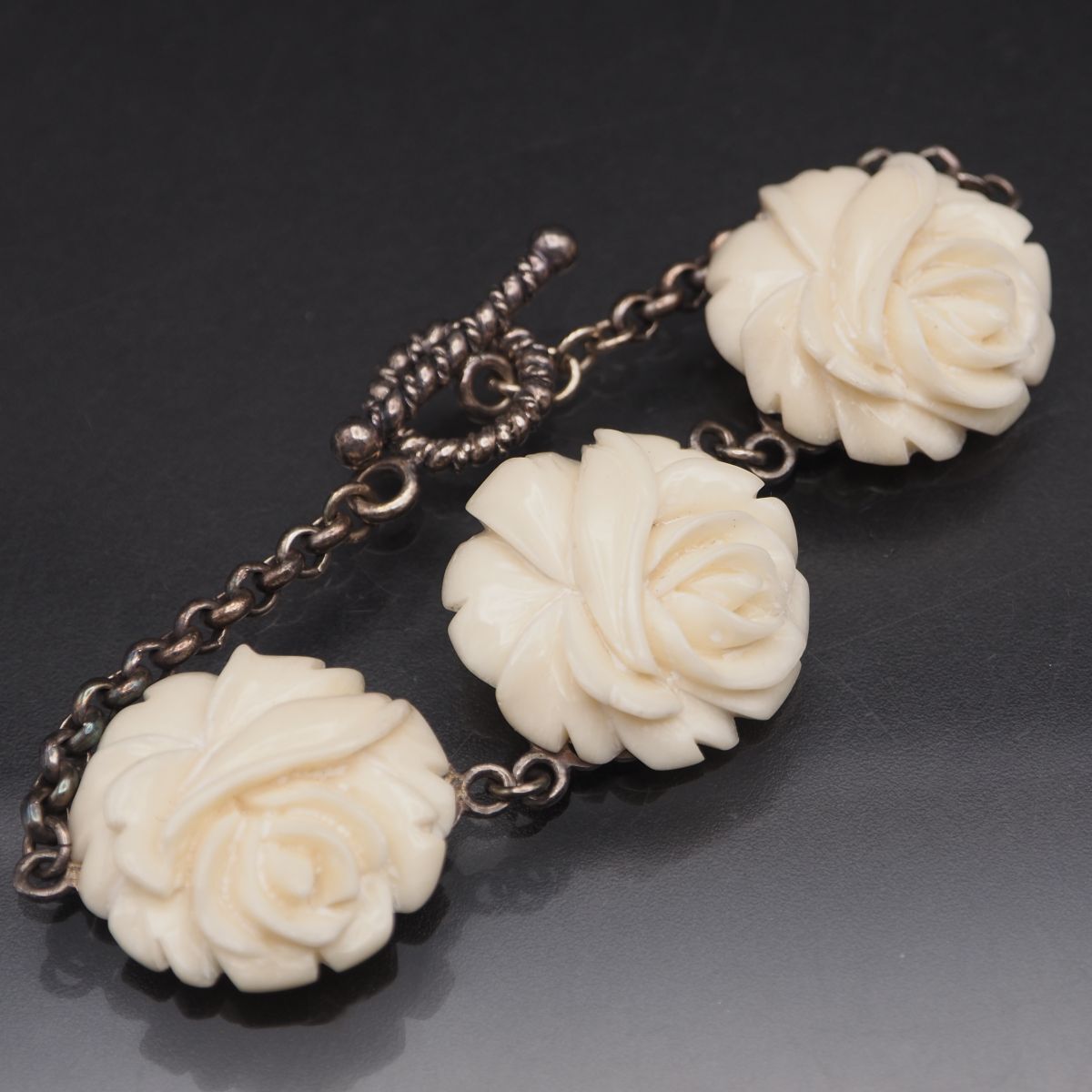 G667 ヴィンテージ ブレスレット 薔薇 バラ ローズ デザイン