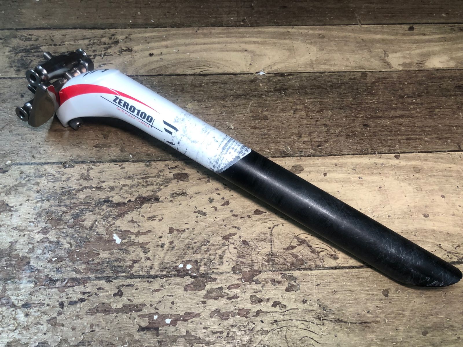 IM539 デダ Deda ゼロ ZERO 100 SERVIZIO CORSE アルミ シートポスト 白黒 Φ27.2