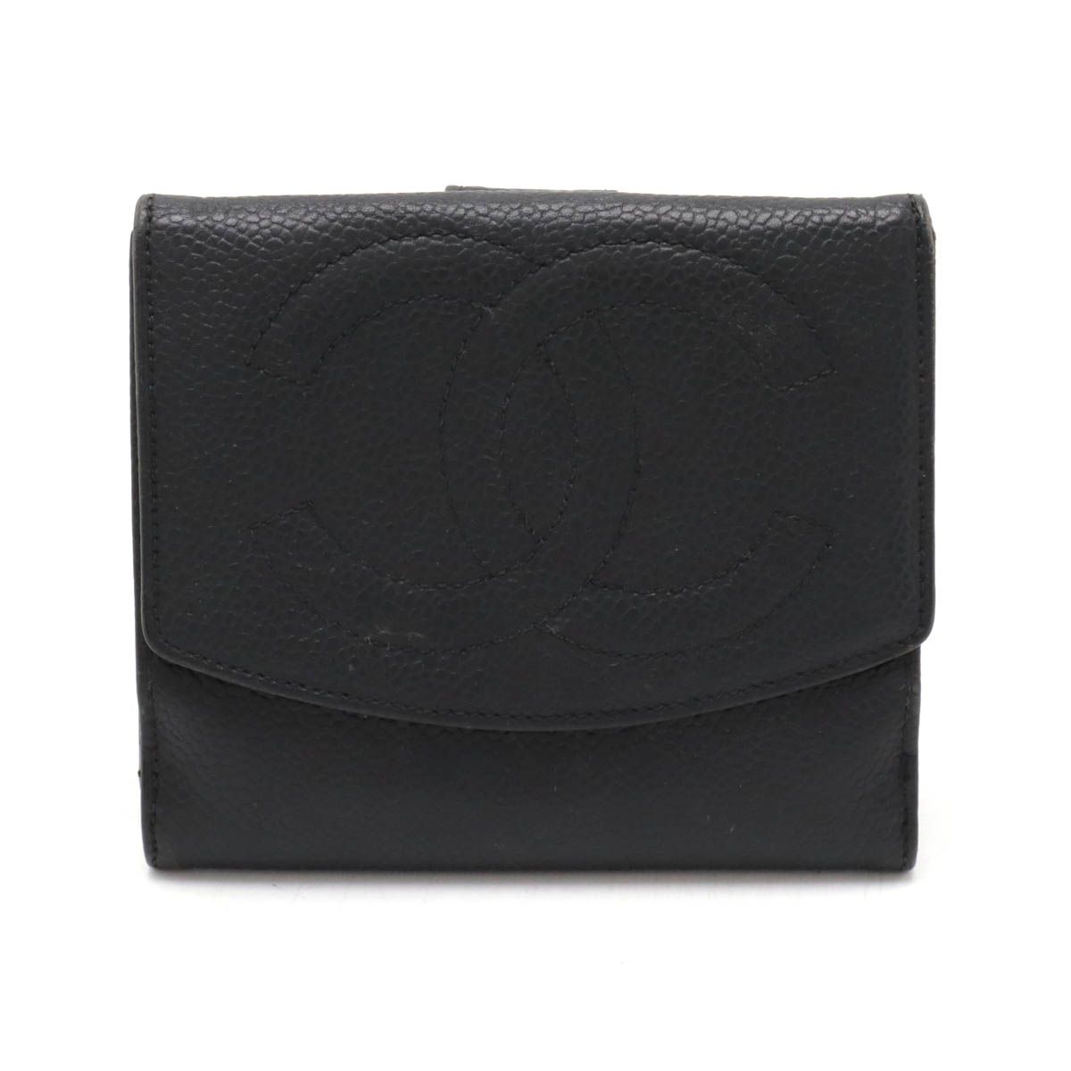 CHANEL シャネル ココマーク 2つ折財布 二つ折り Wホック財布 ダブル