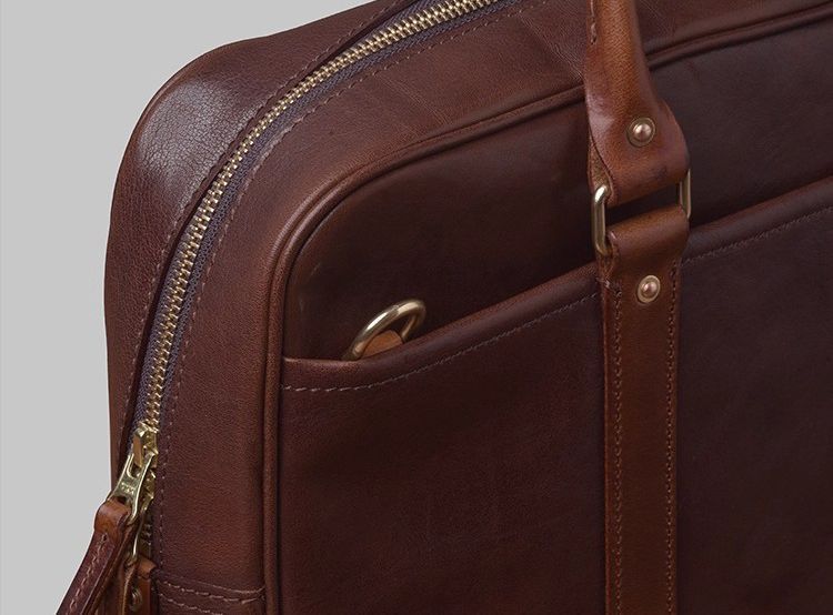 純銅金具 本革レトロ風ハンドキャリー公用バッグ