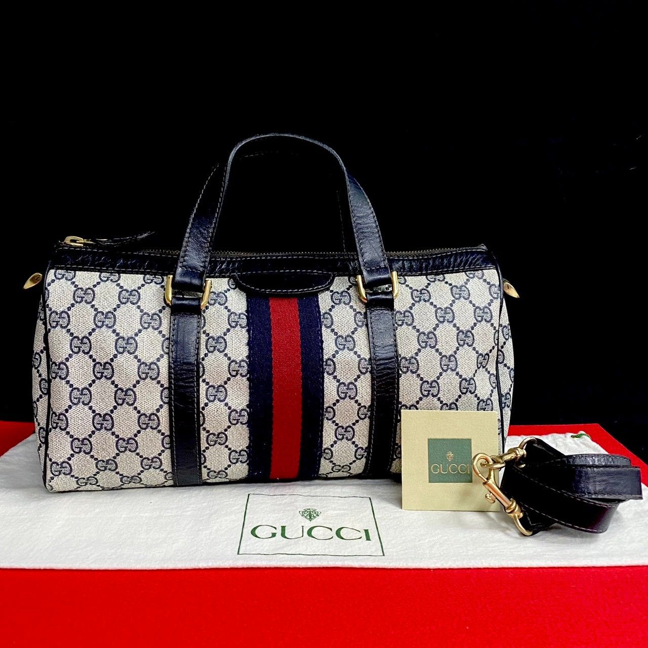 極 美品 GUCCI グッチ オールドグッチ ヴィンテージ シェリーライン