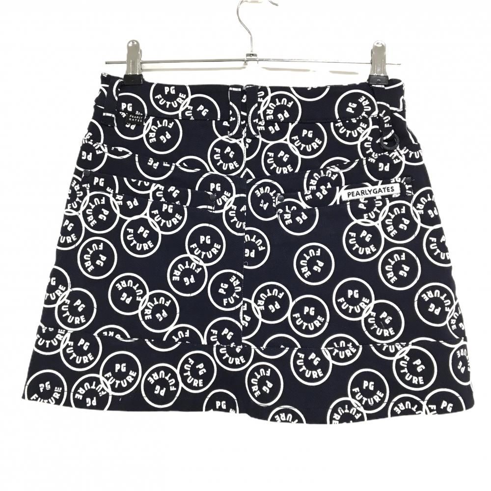 パーリーゲイツ スカート ダークネイビー×白 FUTUREニコ ストレッチ レディース 0 S ゴルフウェア PEARLY GATES