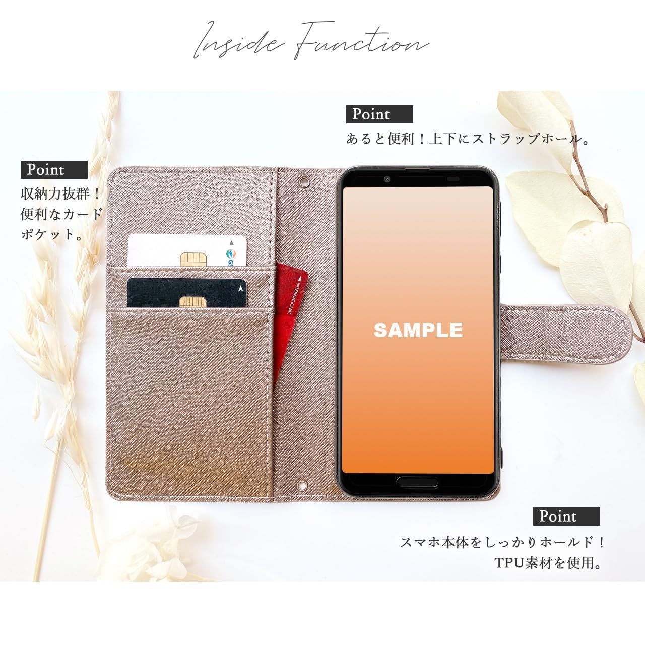 ケース らくらくスマートフォン 手帳型 f52bケース f52bカバー A401FCケース 【数量限定】ちょっと 手帳型ケース らくらくフォン おしゃれ らくらくスマホ f52bカバー f52bケース F-52Bカバー スマホケース F-52Bケース f52b カバー 手帳型 【NB】シャイニーグレー ケース 専