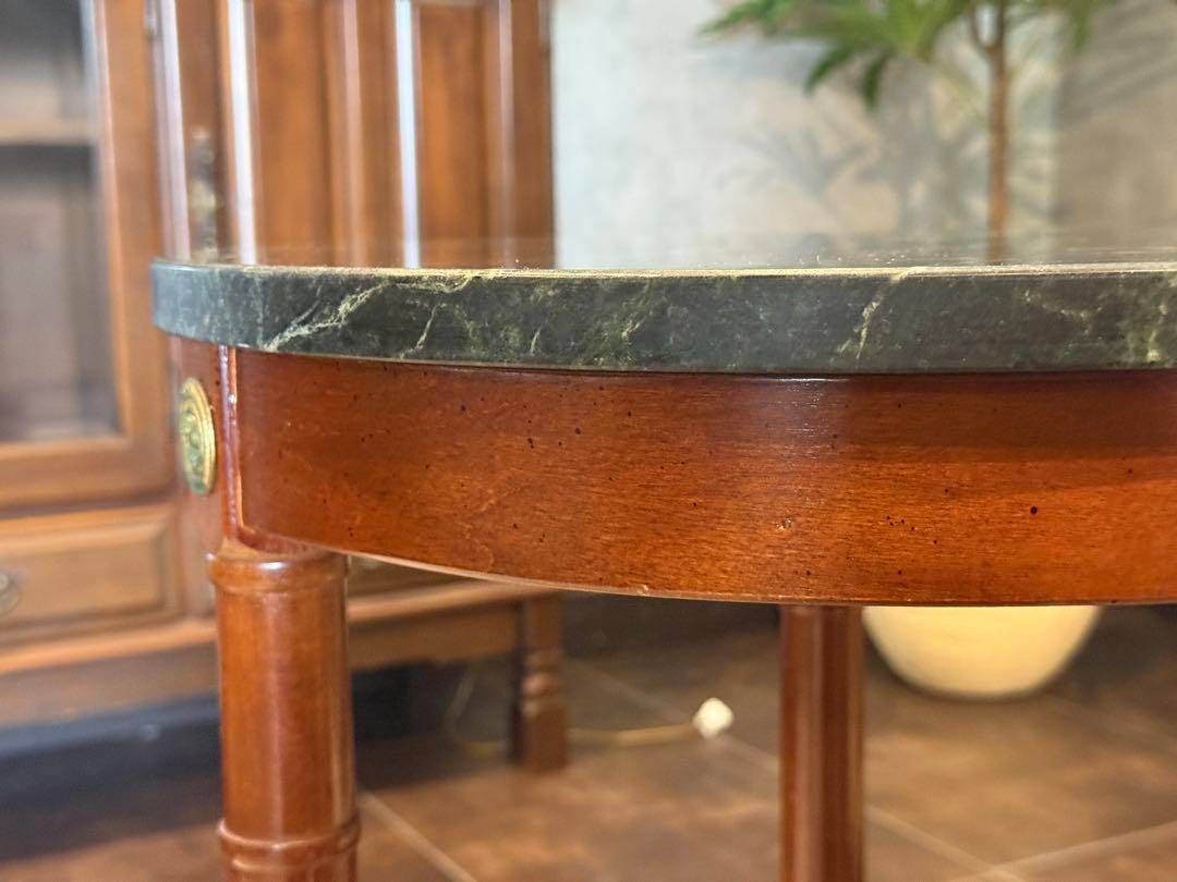 高級 大理石 コンソール サイドテーブル ラウンドテーブル