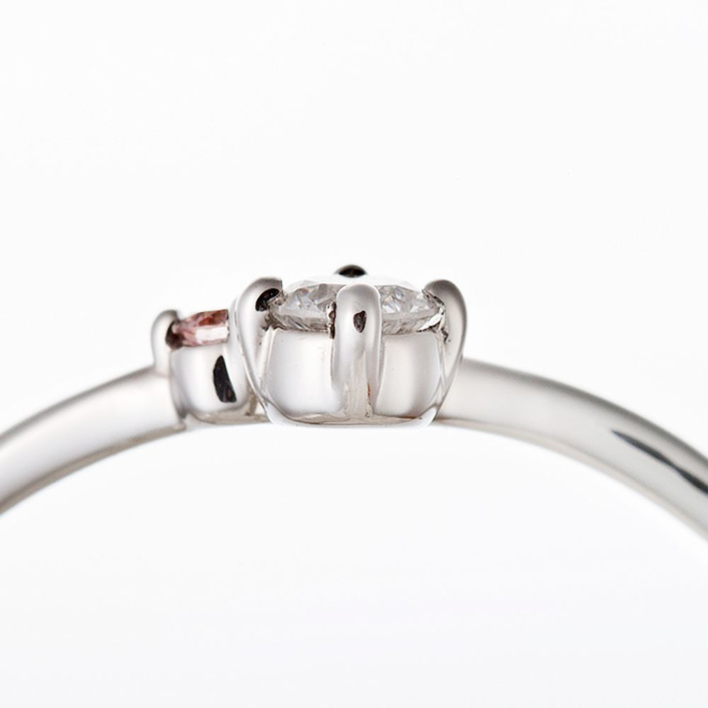 ダイヤモンド リング ダイヤ0.05ct ピンクダイヤ0.01ct 合計0.06ct 