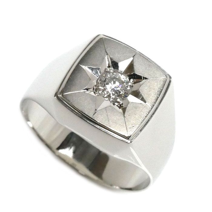 【買取店】シチズンジュエリー Pt900 印台 ダイヤ プラチナ 16号 10g CITIZEN - 【買取店】シチズンジュエリー Pt900 印台 ダイヤ