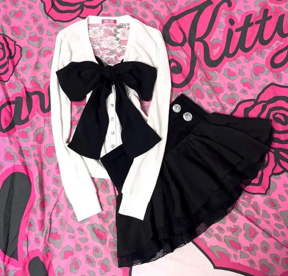 MA RS MAZ マズ リボン ゴギャル st セットアップ ひめ 一つ スクールガール コーディネート ピンター 00s