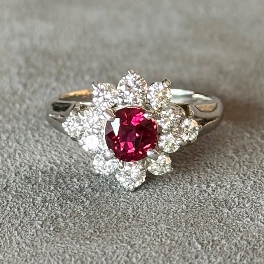 MIKIMOTOミキモト Pt900 ルビー0.76ct ダイヤ0.58ct リング