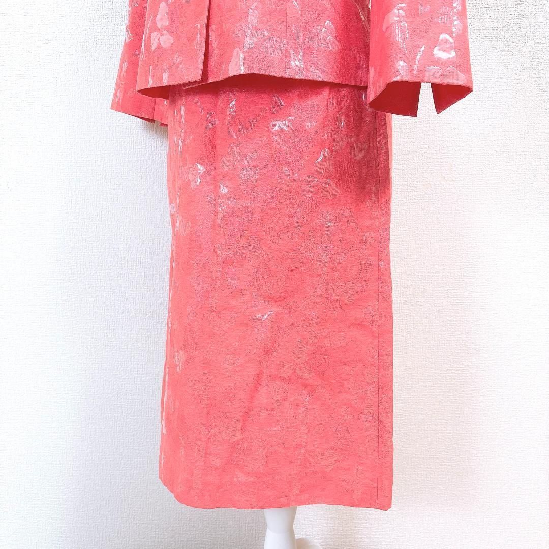 YUKI TORIIスカートセットアップ 胡桃ボタン 38 ピンク 総柄 NICORILABO_COM