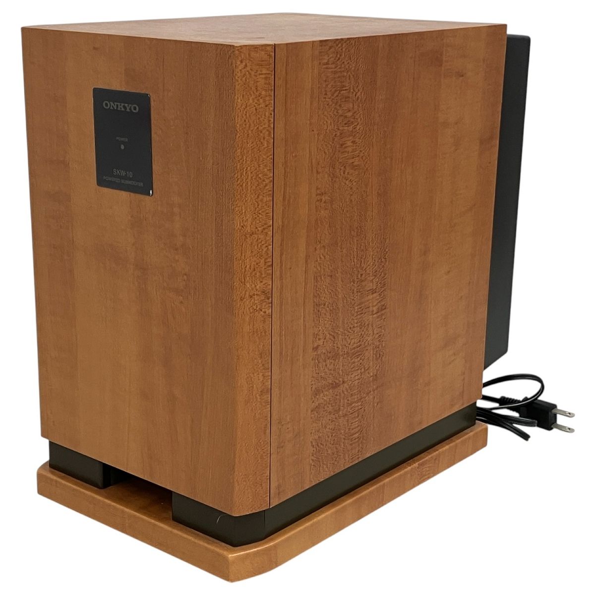 ONKYO オンキョー SKW-10 アンプ内蔵サブウーファーシステム 木目 オーディオ機器 K10560567