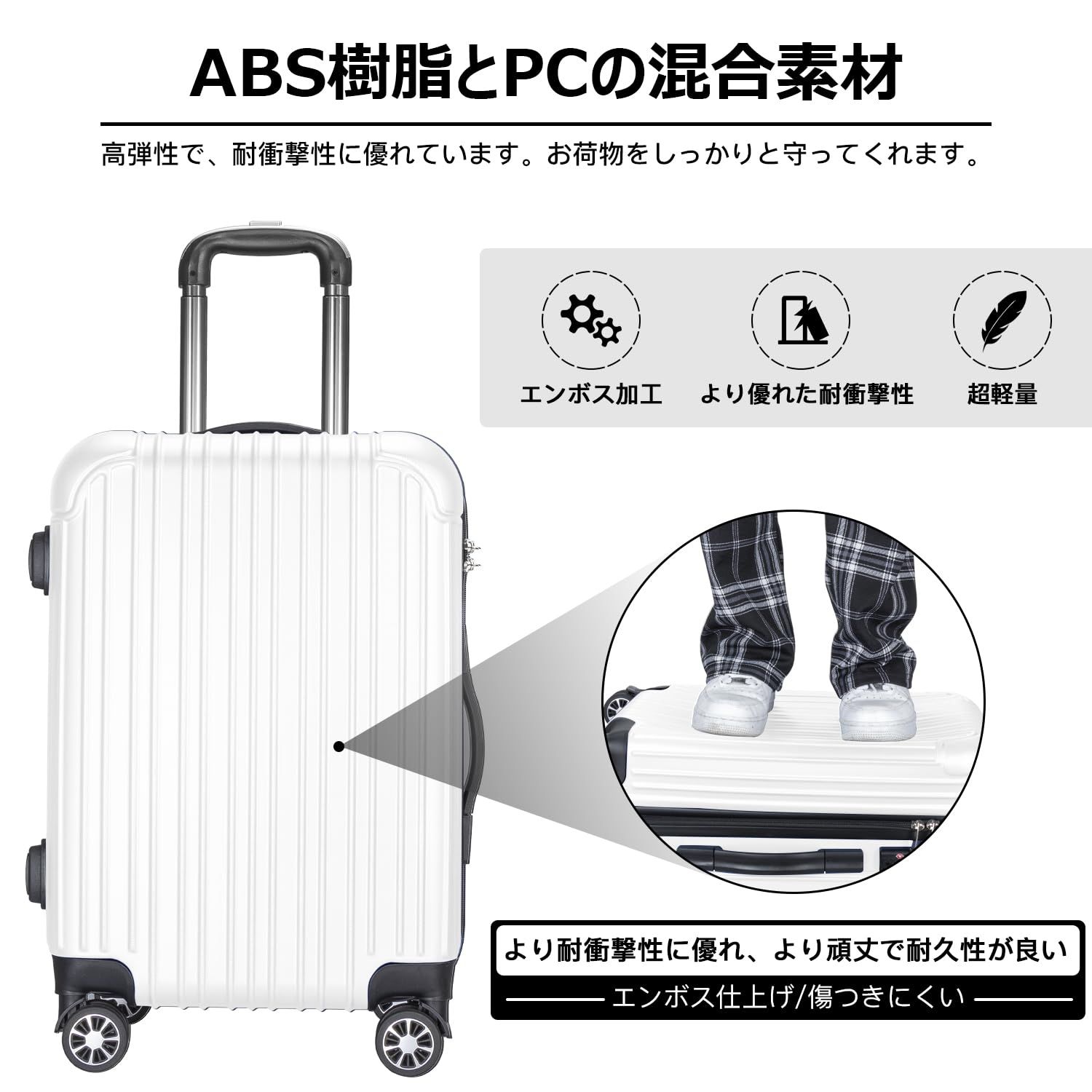 人気ブランドの新作も! キャリーバッグ 機内持込 キャリーケース TSAダイヤル式ロック 耐衝撃 大型 スーツケース 超軽量 静音ダブルキャスター VARNIC 旅行 出張