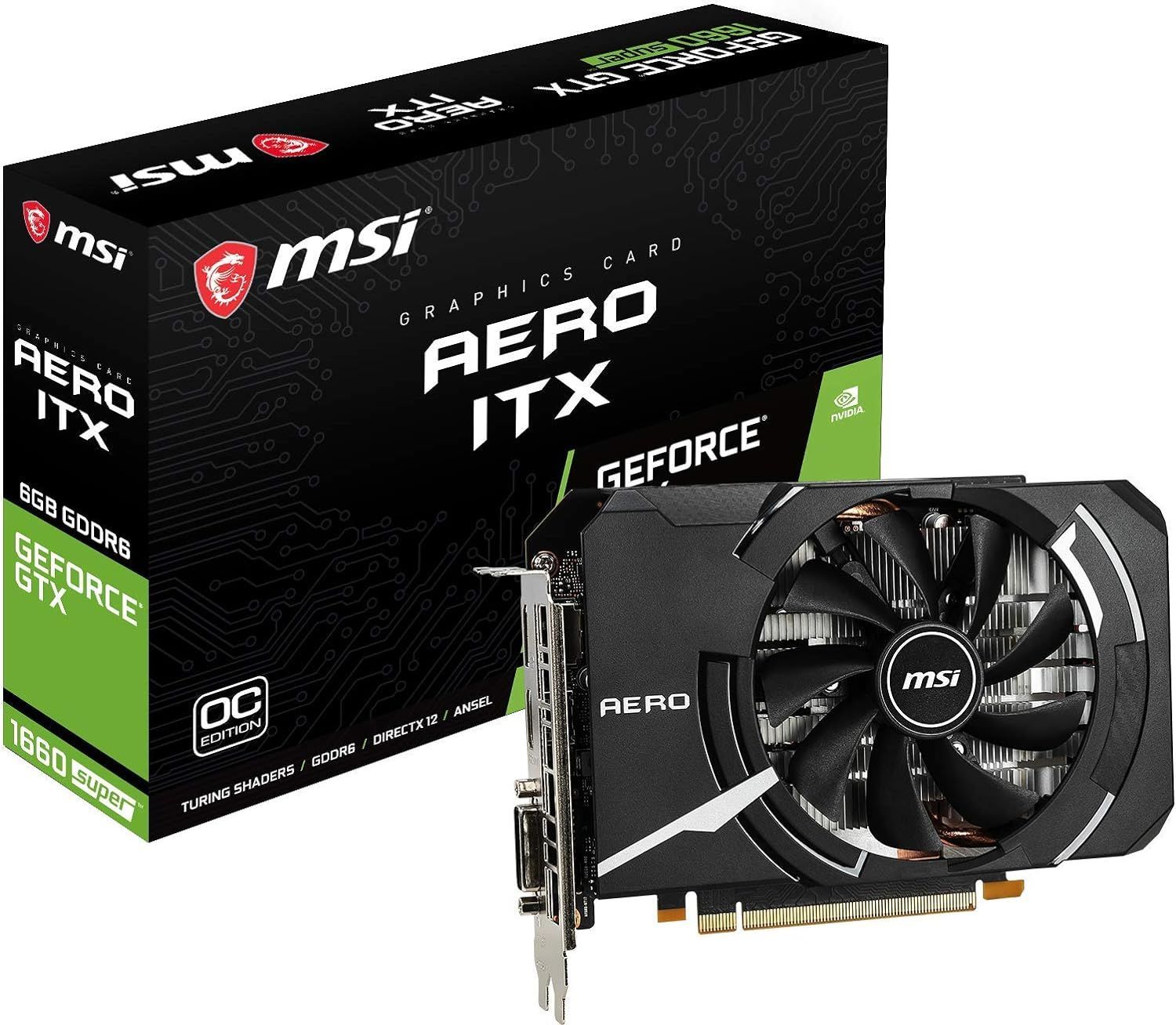 メルカリ最安価 MSI AERO GTX 1660 super MSI GeForce GTX 1660 SUPER AERO ITX OC グラフィックスボード