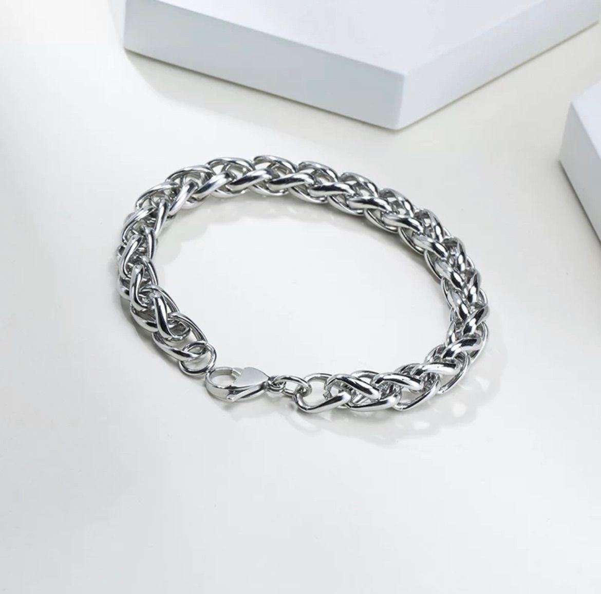 新品 シルバー925 韓国 メンズ チェーンブレスレット かっこいい 通販
