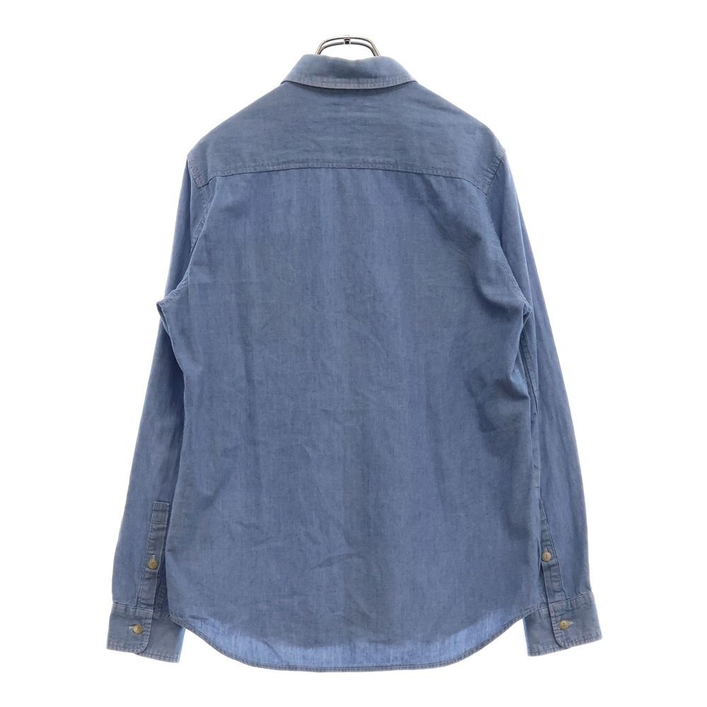 UNDERCOVER (アンダーカバー) 12AW psychocolor期 THINKプリント 2ポケットシャンブレー長袖シャツ ブルー J9405-1