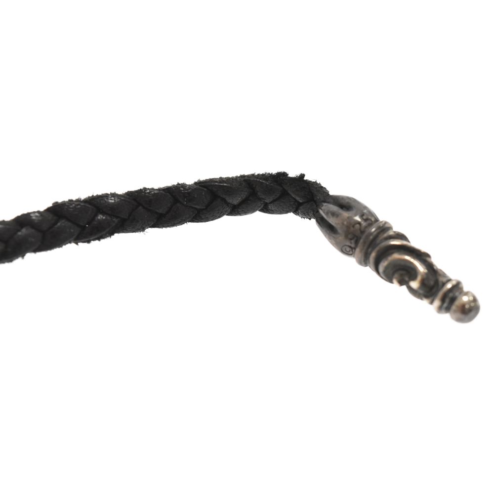 CHROME HEARTS (クロムハーツ) LEATHER BRAID SCROLL TIPS レザー