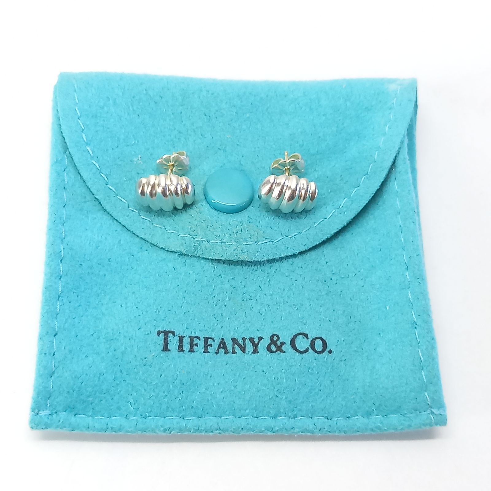 ヴィンテージ シェル スタッド ピアス 925シルバー TIFFANY &Co