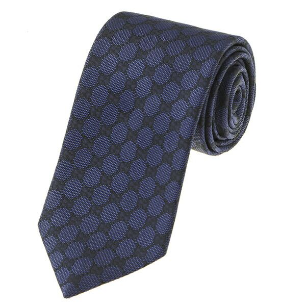 GUCCI グッチ　ネクタイ　ネイビー ブルー　未使用 タグ付き グッチ ネクタイ GUCCI ネイビー (7.5cm) WEPPY 624057-4068