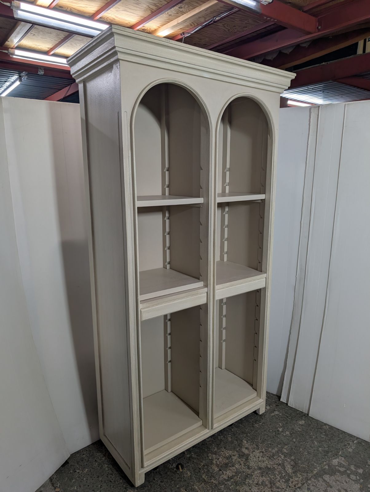 キャビネット カップボード ブックシェルフ クラシック アンティークホワイト 北欧 アンティーク