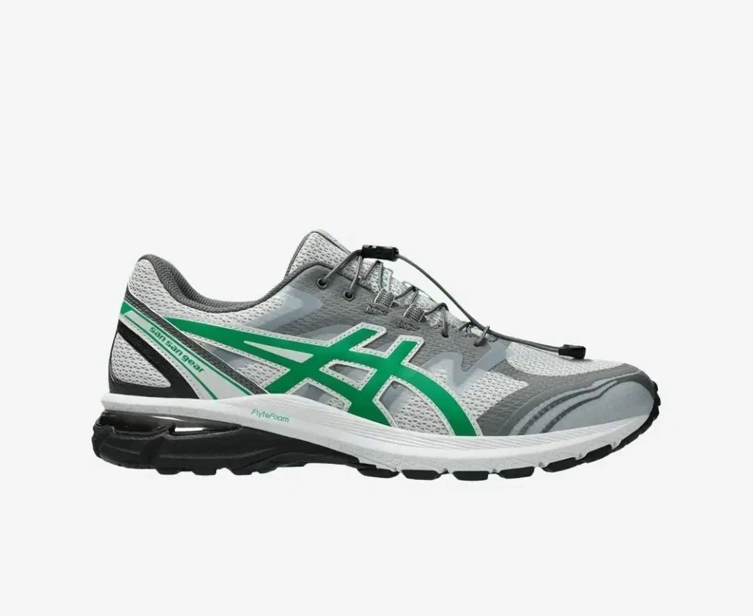 Asics アシックス x SAN SAN GEAR サンサンギア ゲル 地形 グレー バイオレット ジョリー グリーン 245
