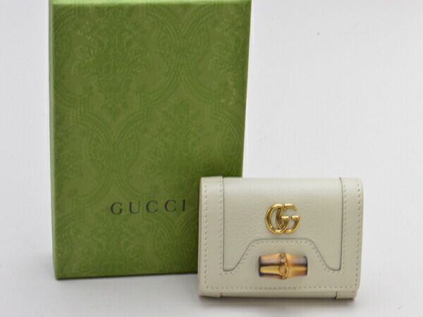 グッチ GUCCI バンブー 658636 レザー キーケース 6連 アイボリー