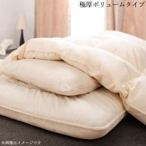 極厚布団 ポーランド産ダック90% ロイヤルゴールドラベル羽毛布団10点セット プレミアム敷布団 極厚ボリュームタイプ ダブル10点セット