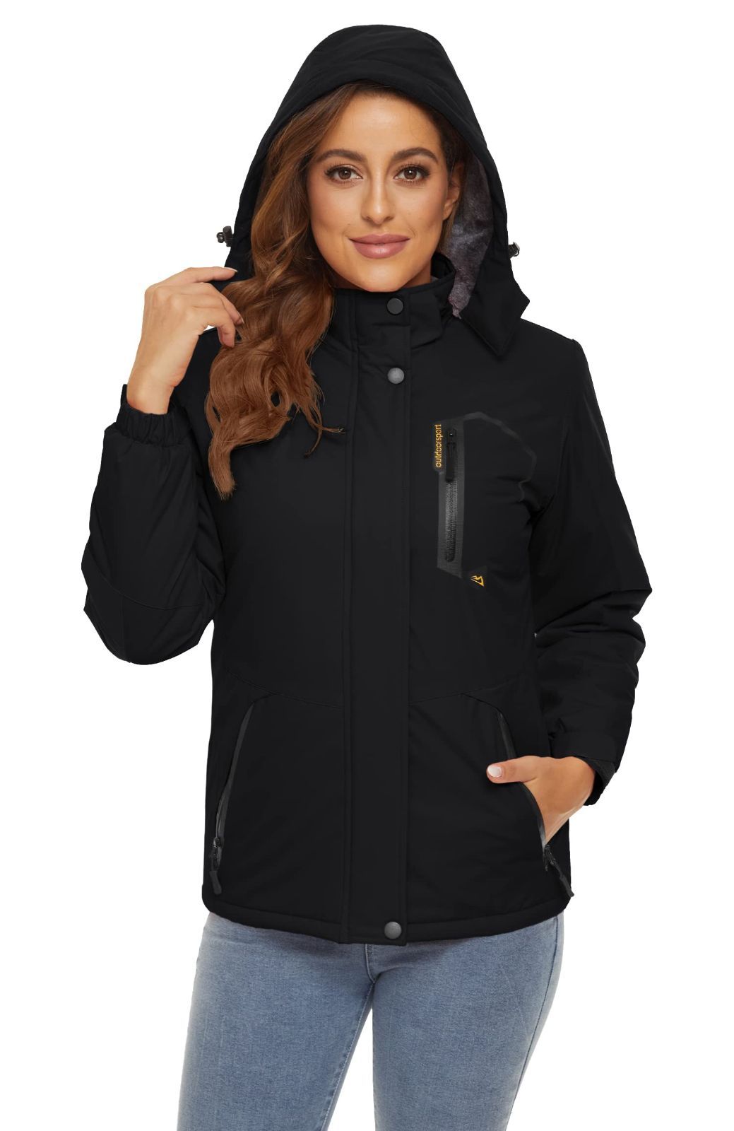 TACVASEN] アウトドア ジャケット 撥水 防風パーカー 保温コート