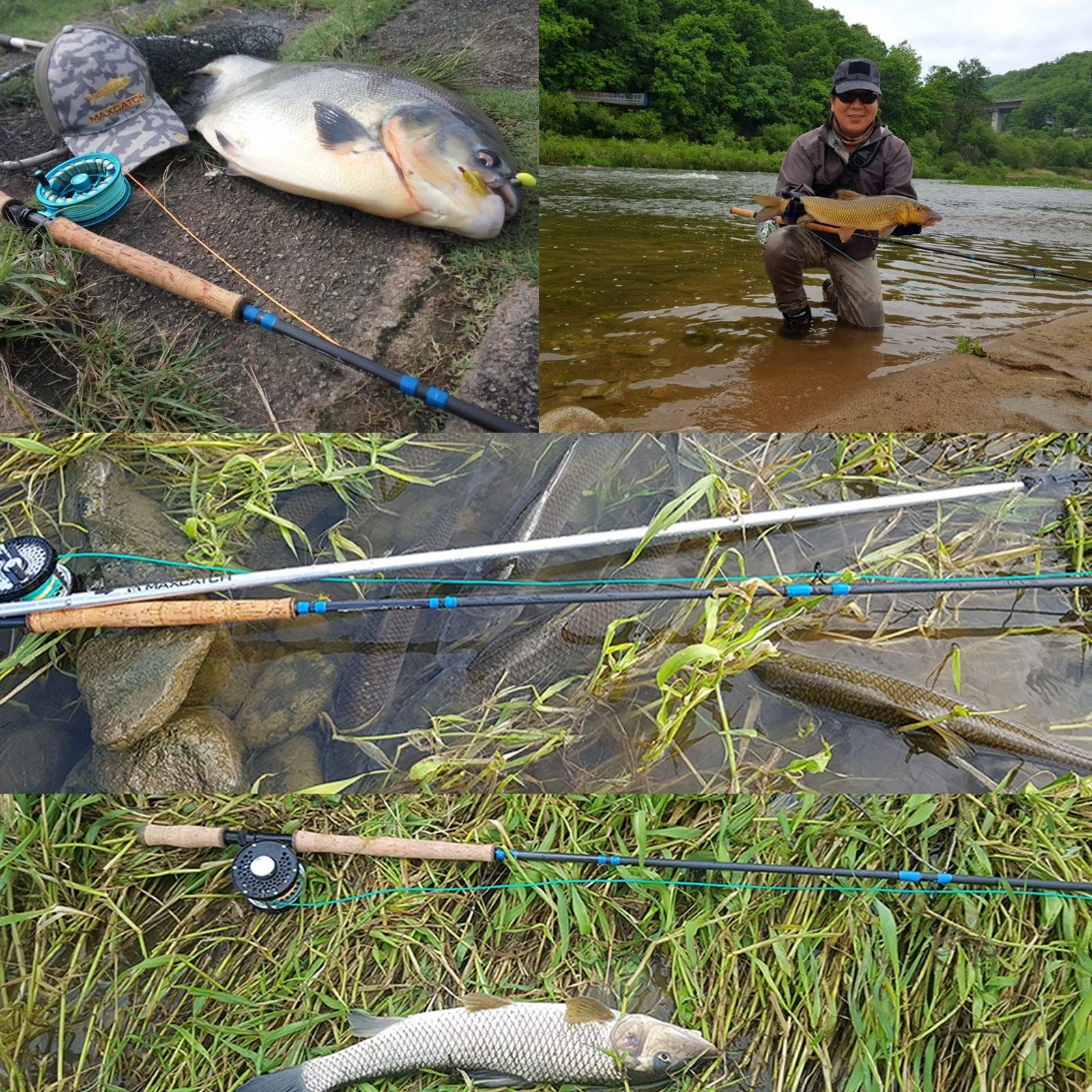 10 カーボンフライフィッシングロッド