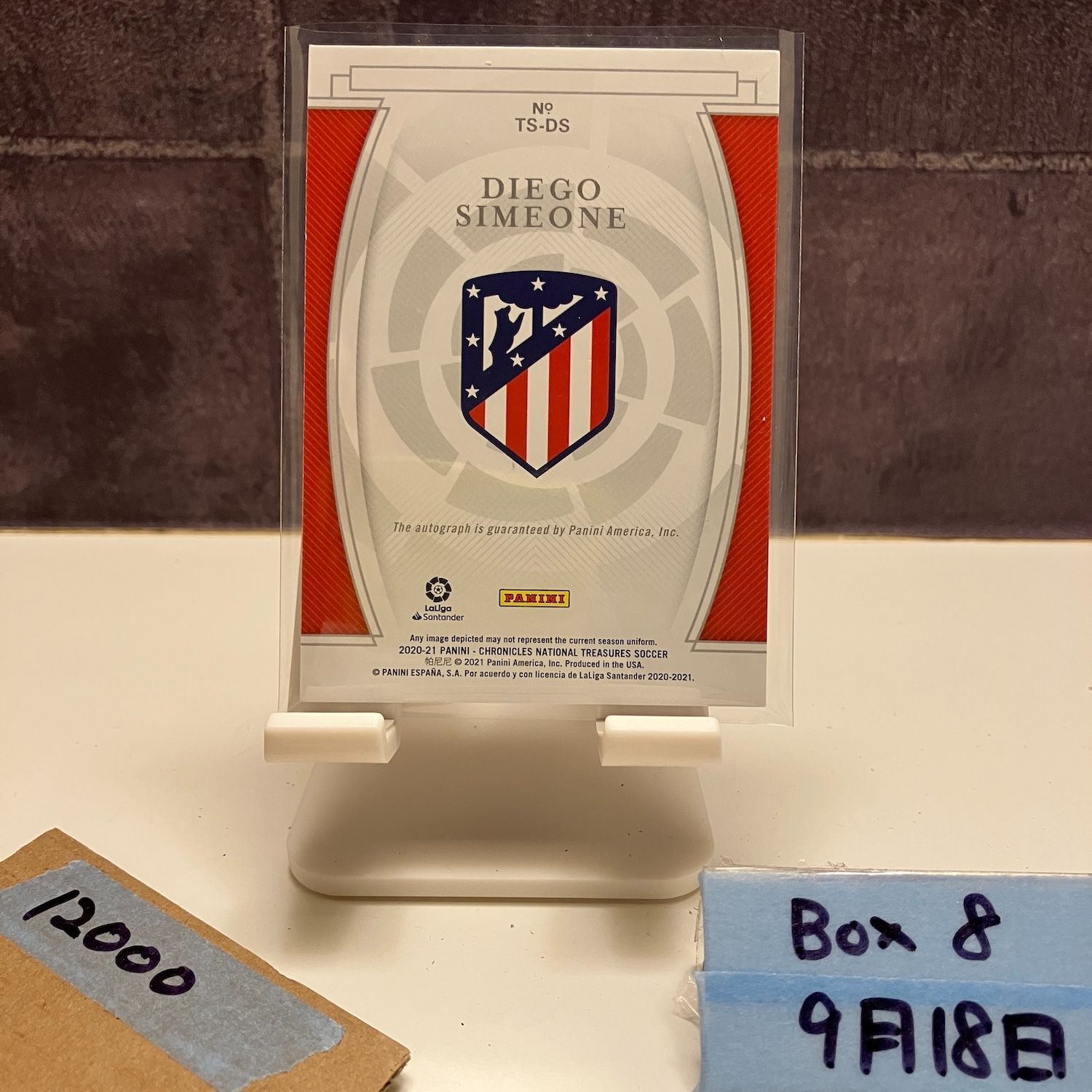 2020 Panini Diego Simeone 048 209 直筆サイン Atletico de Madrid National Treasures LaLiga Santander カード