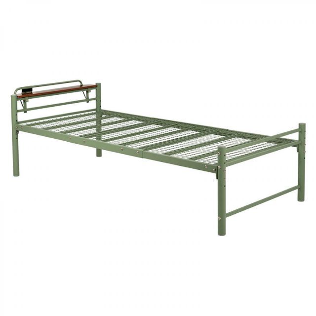 萩原 Hagihara KH-3961S-GR 宮棚付きシングルロングベッド 新生活 インテリア 家具おしゃれ