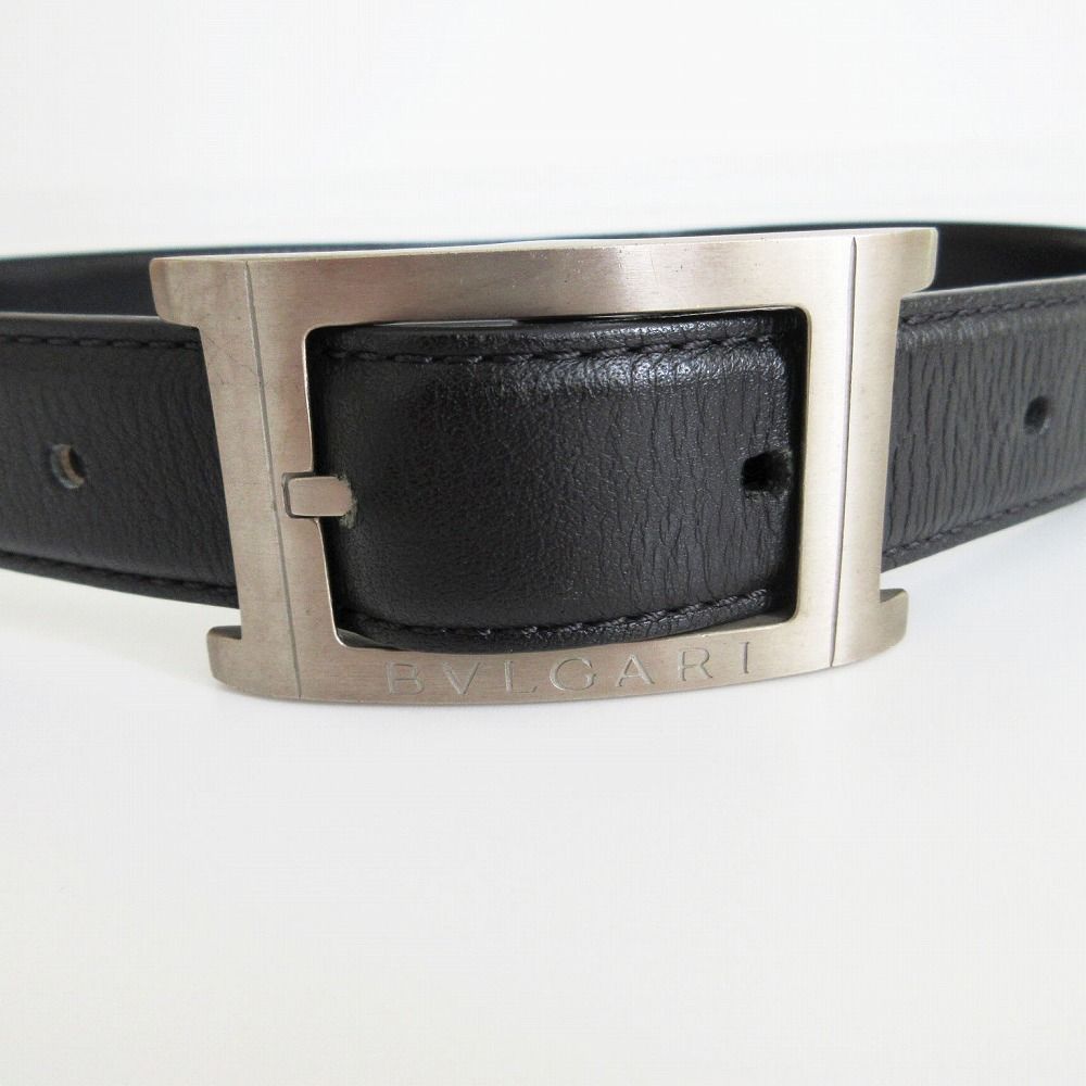 ブルガリ BVLGARI アショーマ ベルト レザー メンズ 黒 115/46 未使用
