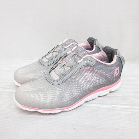 フットジョイ FootJoy 98050J emPOWER BOA エンパワー ゴルフ シューズ スパイクレス ダイヤル式 23cm グレー ピンク 靴