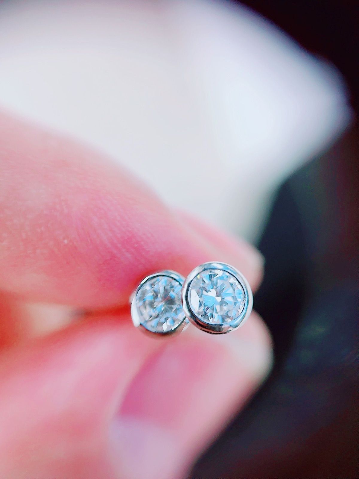 ☆0.666ct☆✨フクリン留めG,SI-2,Goodダイヤモンドスタッドピアス 