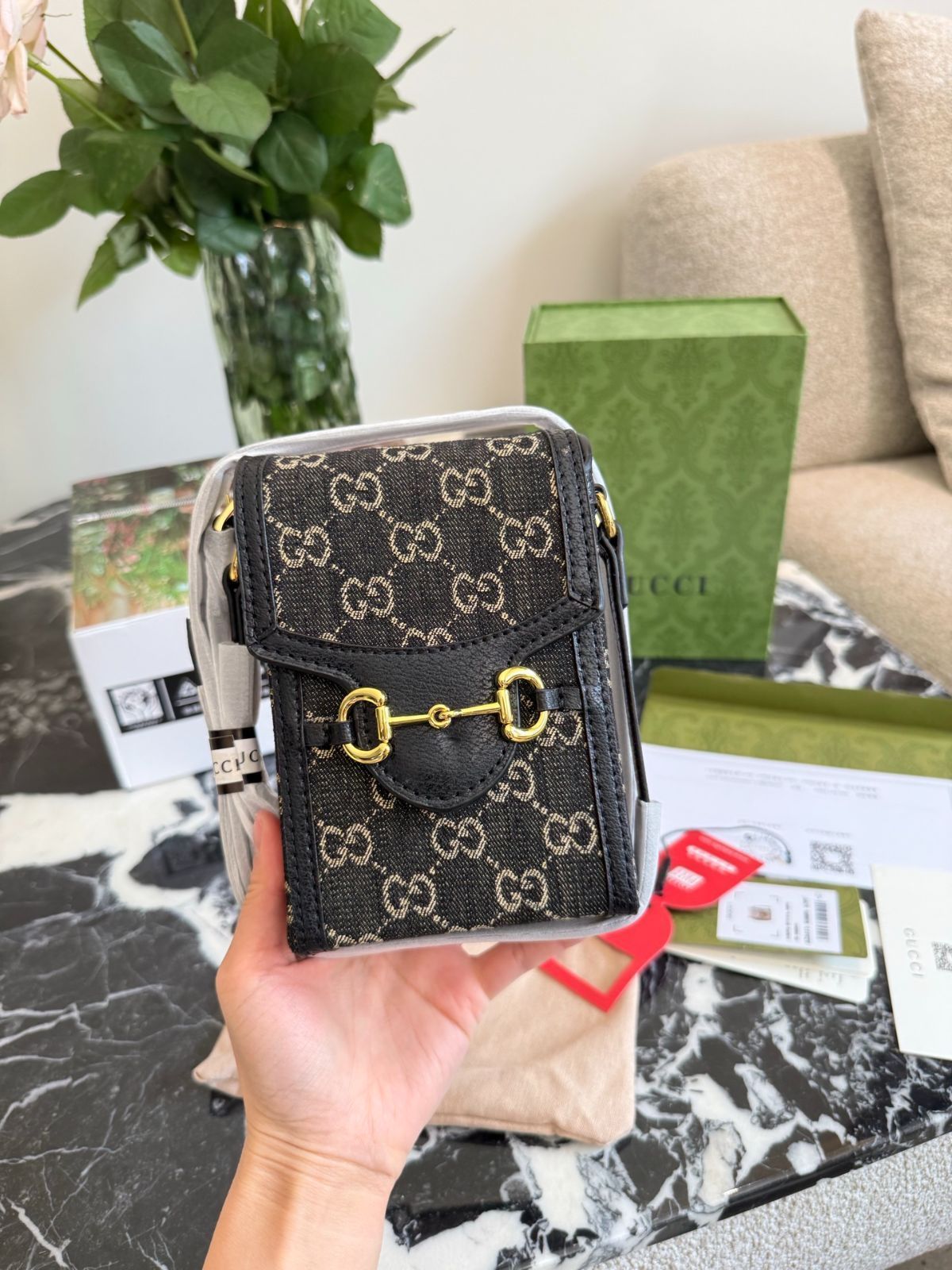 GUCCI★ホースビット 1955 ミニバッグ スマホバッグ★即納 Gucci Horsebit 1955 mini bag in GG Supreme | GUCCI® US