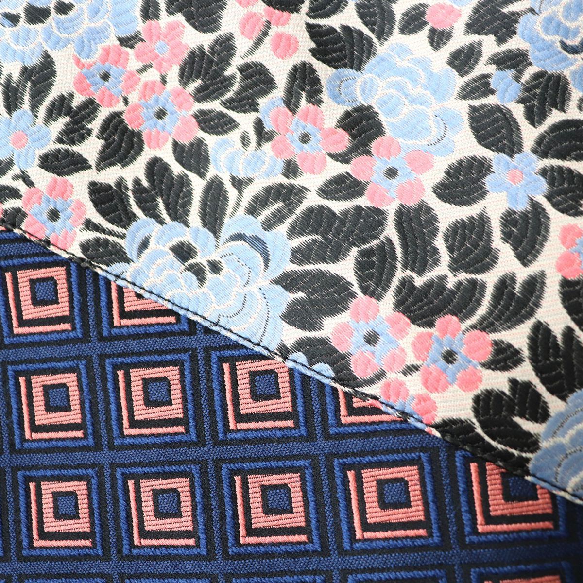 極美品△正規品 ETRO エトロ レディース 花柄×総柄 デザイン シルク混 