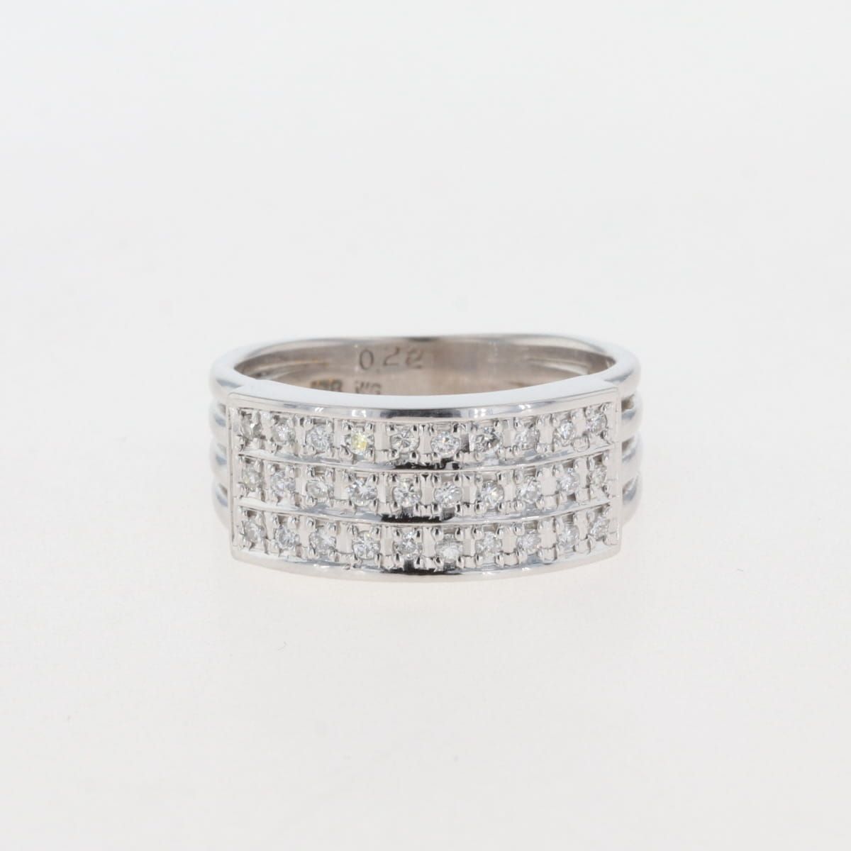 メレダイヤ デザインリング WG ホワイトゴールド 指輪 リング 11.5号 K18 WG ダイヤモンド レディース ：バイセル 店 -  ジュエリー・アクセサリー