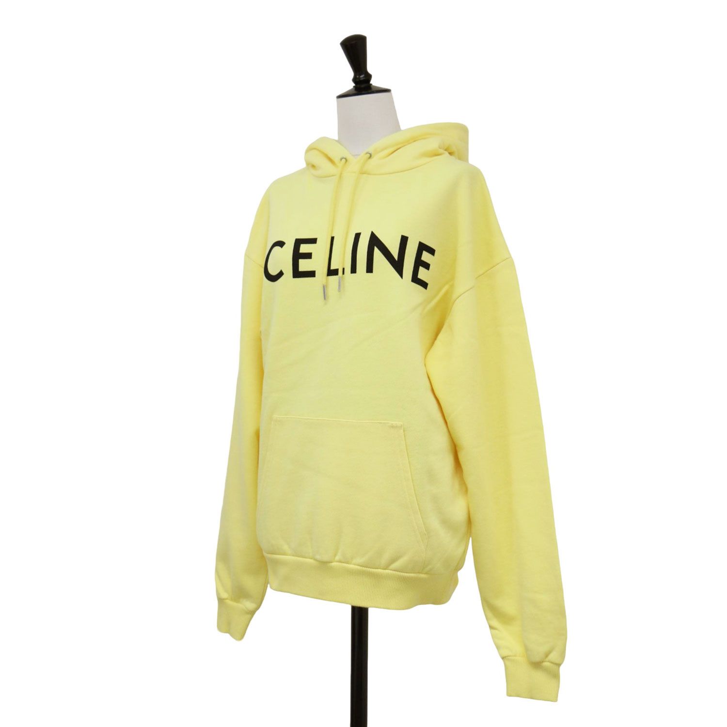 CELINE ロゴ プリント コットンブレンド パーカー 人気 ☆大人気☆ 【CELINE】セリーヌロゴ コットンフリース パーカー