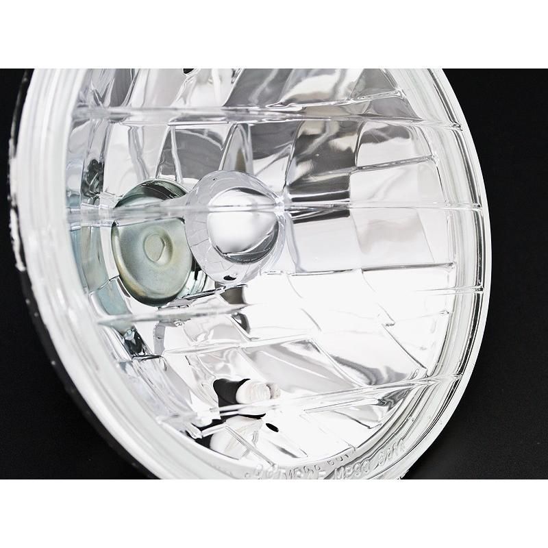 丸目2灯式ヘッドライト サファリ Y60 2個セット ガラス製 セミシールドビーム 2灯丸型 LED ポジション付 汎用