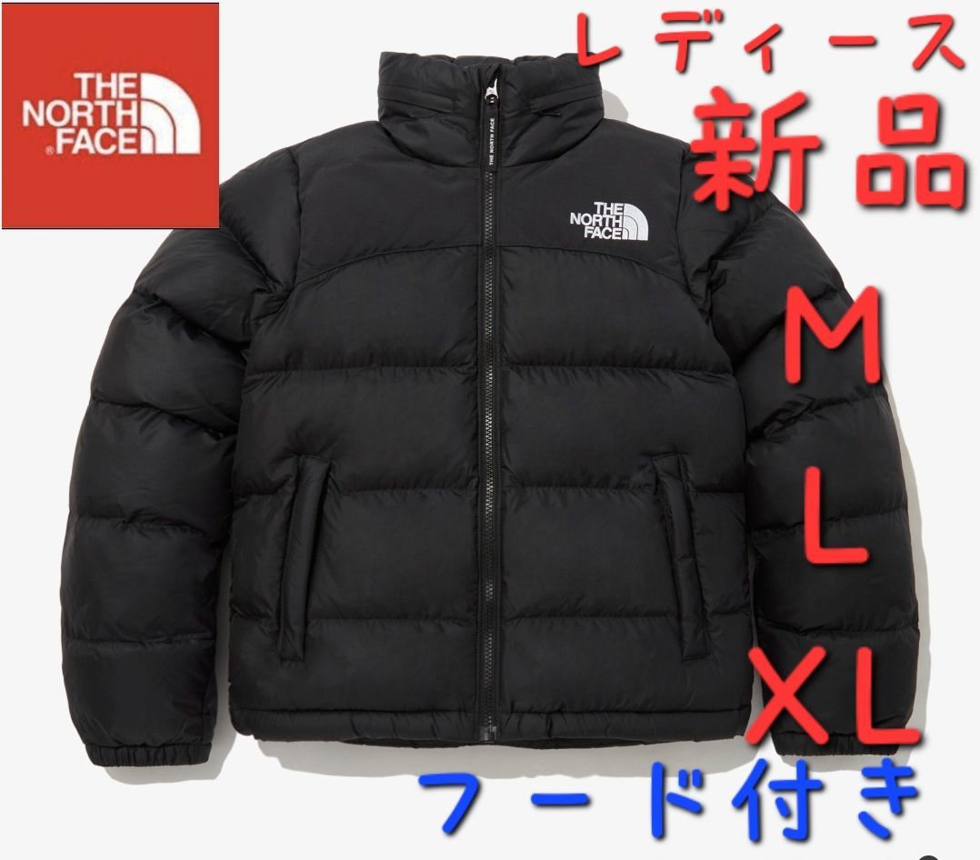 THE NORTH FACEノースフェイス新品 韓国語タグ付き 日本未発売  ダウンジャケット中綿ジャケット アウタージャケット大人気冬 海外限定防寒 ストリートポイントロゴ 韓国限定フード収納  レディース  新作軽量