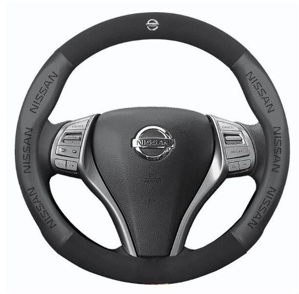 新品！日産 ニッサン Nissan O型 ハンドルカバー 軽自動車 穴付き通気滑り止 毛皮 ステアリングホイールカバー 番号01 全車種対応 Z350 GT-R Blue Bird Xtrail