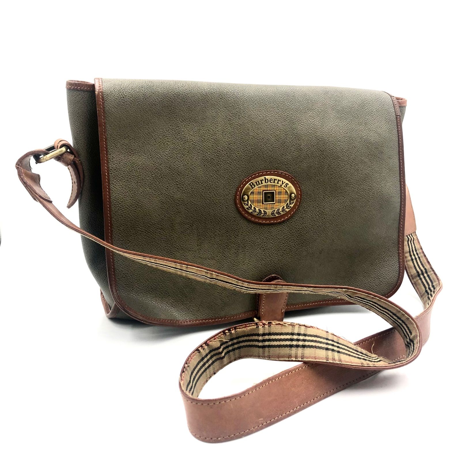 希少 BURBERRY ノバチェック ナイロン ボディバッグ ショルダーバッグ 