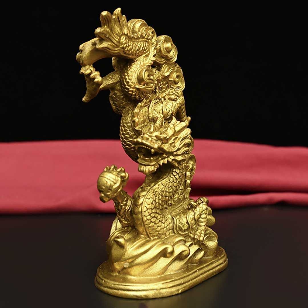 風水 鳳凰と龍 2体セット ゴールド ドラゴン 置物 フェニックス 不死鳥 竜 玄関 風水グッズ ドラゴン 開運祈願 金運祈願 風水龍 アイテム 龍神 開運 金運 財産運 出世運 恋愛運 幸福 成功 プレゼント 贈り物 開運厄除 祈願成就 厳重 金運上昇 NEXPOTALLINN_EU