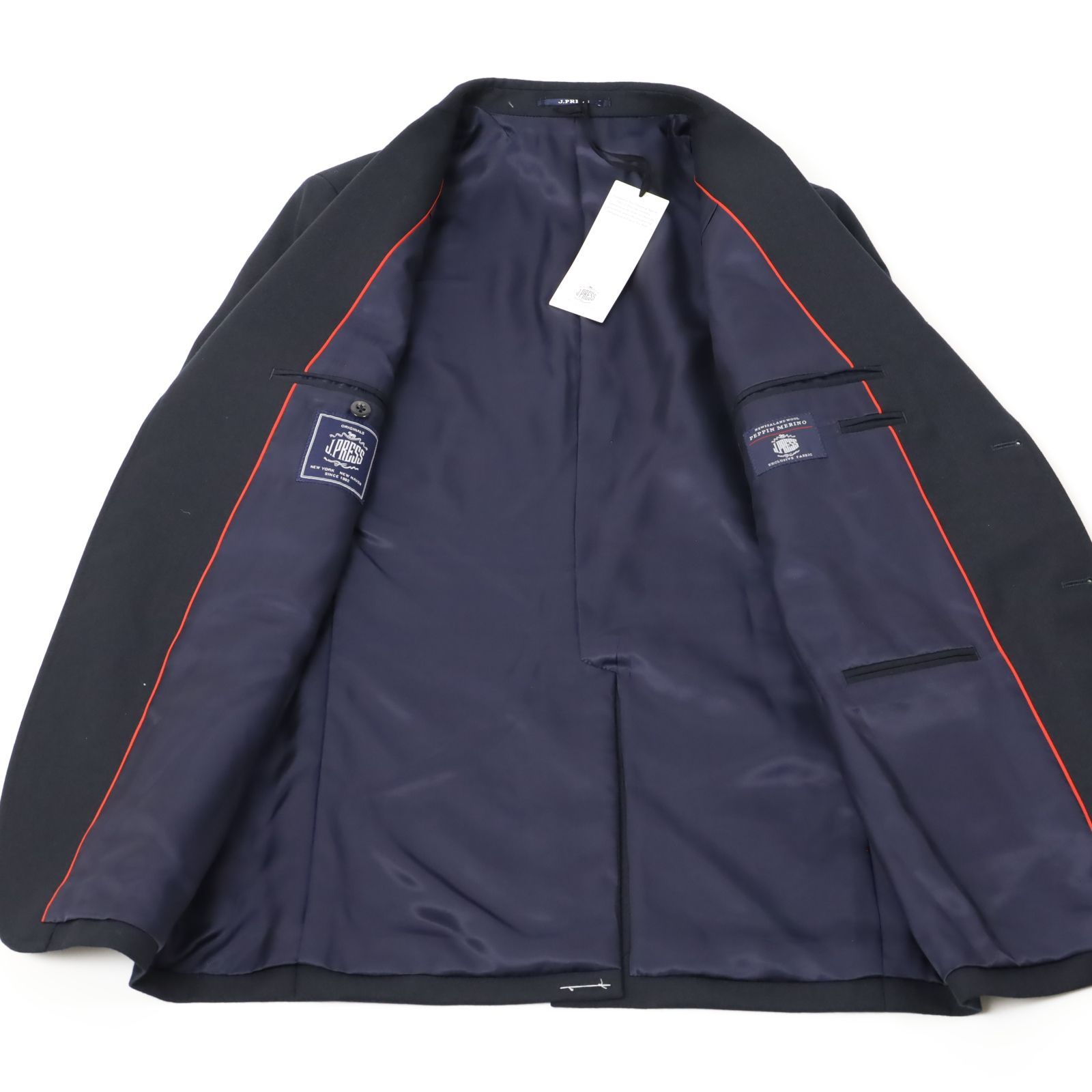 新品 J.PRESS ジェイプレス 定番 ペピンメリノサキソニー 紺ブレザー
